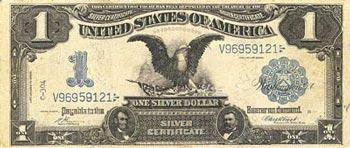 Certificado de plata de un dólar serie 1889
