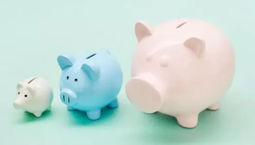 three piggy banks