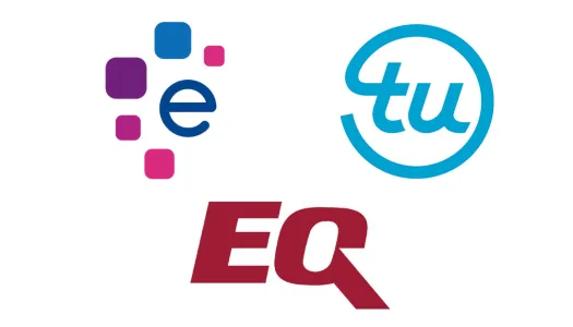 experian, equifax, transunion logos